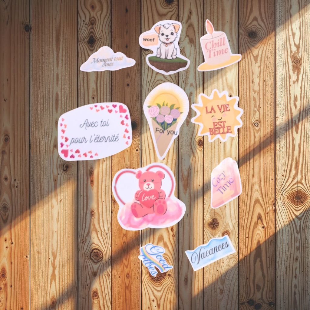 stickers autocollant mot